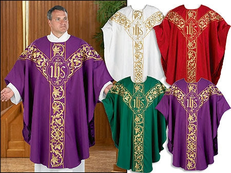 Roma Embroidered Chasuble — Single one — Please  specify Color