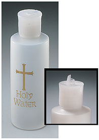 Gold Cylinder Holy Water Bottle - 4 oz