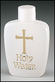 Gold Odd-shaped Holy Water Bottle - 2 oz