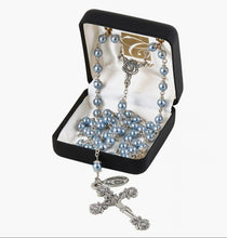 Swarovski™ Rose Rosary - Light Blue