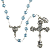 Swarovski™ Rose Rosary - Light Blue