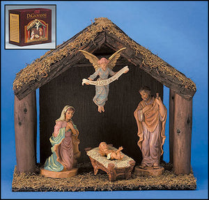 4 Piece Nativity Set & Stable