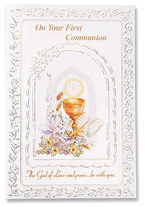 First Communion Greeting Card -- Simple Chalice