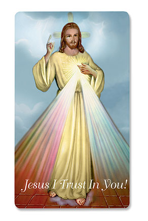 Divine Mercy 3D Holy Card