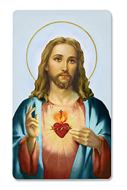 Sacred Heart of Jesus 3D Holy Card