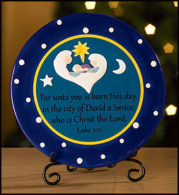 Nativity Prayer Plate & Stand