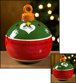 Nativity Tea Light Ornament Shaped Holder