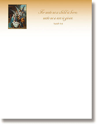 Adoration Nativity Christmas Letterhead