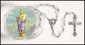 Crystal Rosary & Case