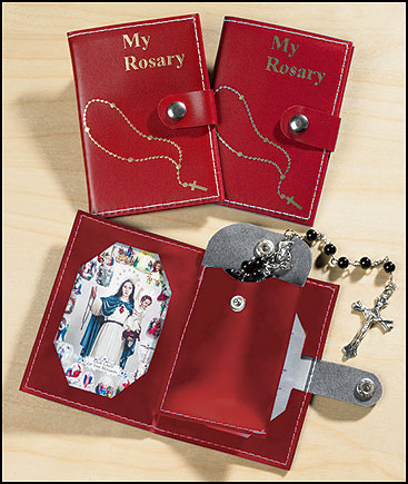 Our Lady of the Rosary Mystery Rosary Pouch -- Brg