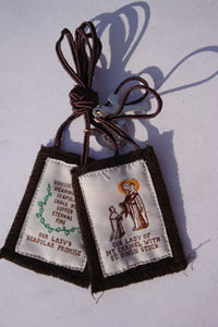 Regal brown Scapular with brown cord